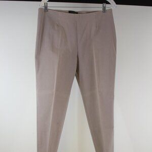 Peserico Italy Taupe Cropped Ankle Pants EU 48 Minimalist Quiet Luxury Tailored